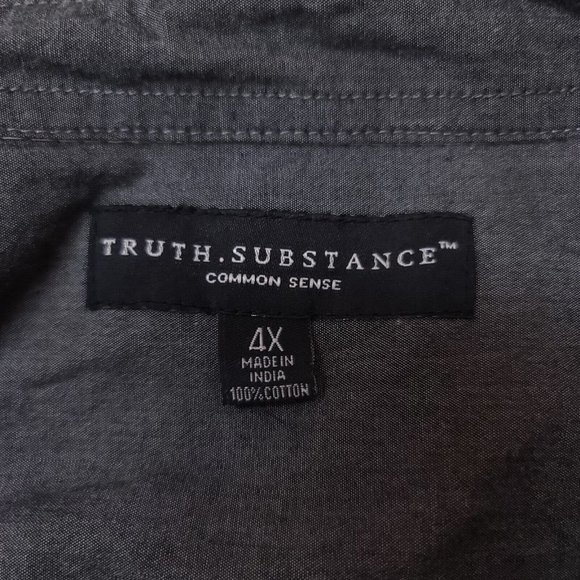 Truth Substance Common Sense Mens 4X White Polka Dot Short Sleeve Shirt - Picture 11 of 11